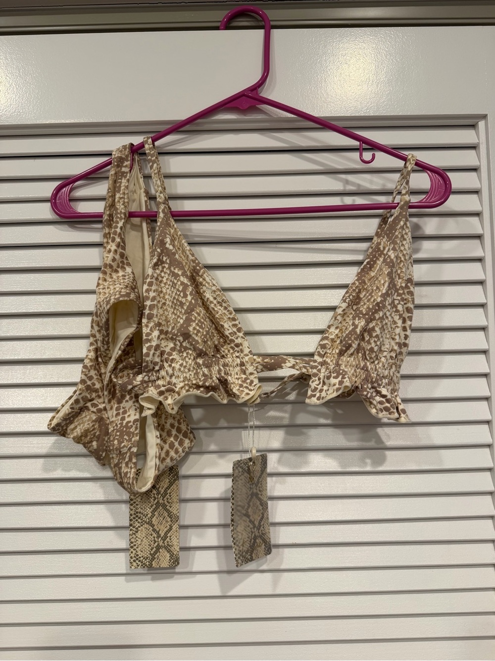Toluca Swim Beige Snake Print Bikini